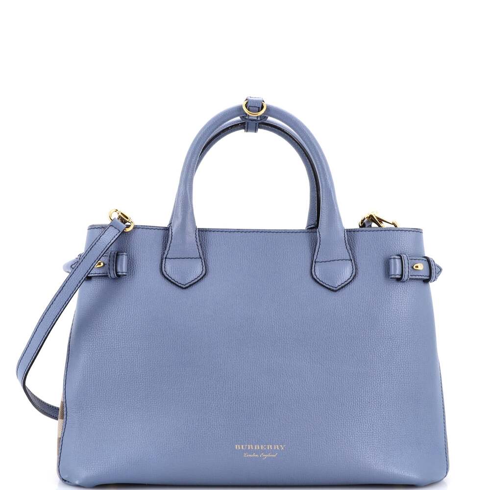Burberry Banner Tote Leather And House #242168B85B